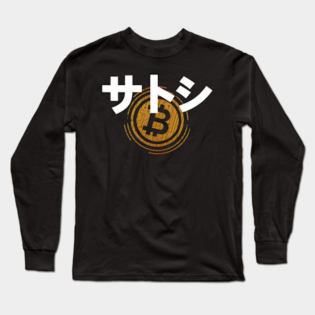 Satoshi Bitcoin Crypto Currency Long Sleeve T-Shirt by RIWA